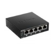 Изображение Коммутатор гигабитный D-Link DGS-1005P/B3A с 4 портами PoE черного цвета.