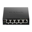 Изображение Коммутатор гигабитный D-Link DGS-1005P/B3A с 4 портами PoE черного цвета.