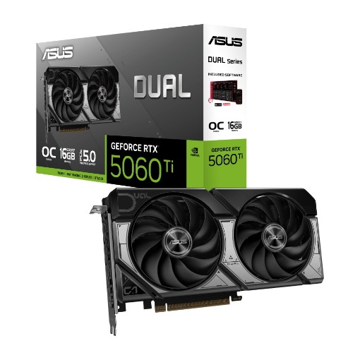 Изображение Видеокарта ASUS Dual GeForce RTX 5060 Ti 16GB GDDR7 OC.