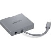 תמונה של מפצל חכם Lenovo USB-C 4-in-1 Travel Hub Gen2 עם HDMI, 2×USB-A ויציאת אודיו בצבע אפור