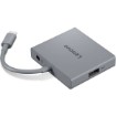 תמונה של מפצל חכם Lenovo USB-C 4-in-1 Travel Hub Gen2 עם HDMI, 2×USB-A ויציאת אודיו בצבע אפור