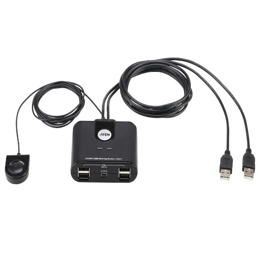 Изображение Умный USB переключатель ATEN US224 2×4 SB2.0 черного цвета.