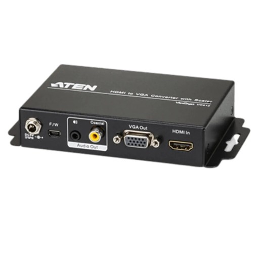 תמונה של ממיר אות HDMI ל-VGA עם אודיו ATEN VC812 בצבע שחור