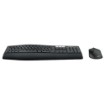 Picture of Logitech Performance MK850 wireless keyboard and mouse set in black.