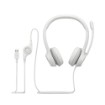 Изображение Наушники Logitech H390 с микрофоном и USB-подключением белого цвета.