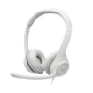 Изображение Наушники Logitech H390 с микрофоном и USB-подключением белого цвета.