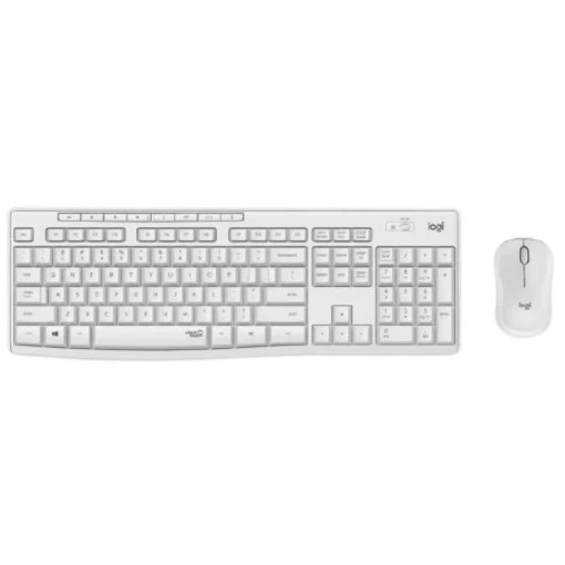 Изображение Беспроводная клавиатура и мышь Logitech MK295 Silent белого цвета.