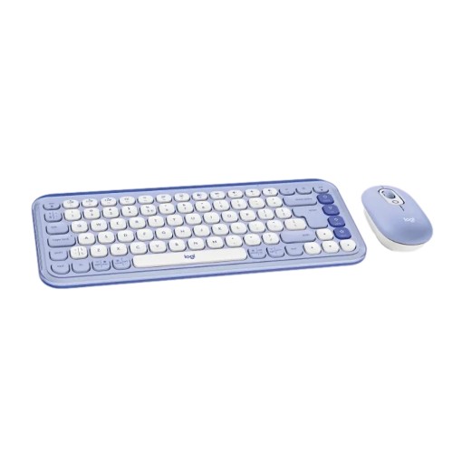 Изображение Беспроводной комплект клавиатуры и мыши Logitech POP Icon Combo цвета сирени.