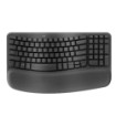 Picture of Logitech Wave Keys wireless ergonomic keyboard in black.