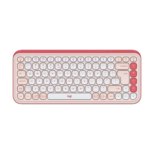 Изображение Беспроводная клавиатура Logitech POP Icon Keys розового цвета.