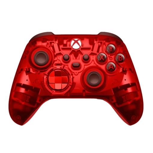 Изображение Беспроводной контроллер Xbox Microsoft Pulse Cipher Special Edition прозрачного красного цвета.