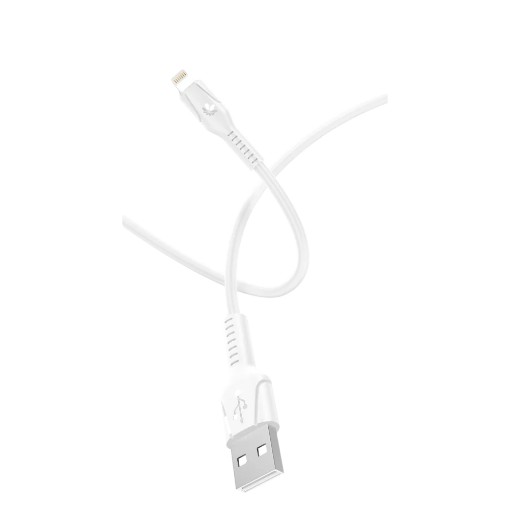 תמונה של כבל TPE מאושר MFI ל-USB מבית MIRACASE בצבע לבן