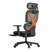 תמונה של כיסא מנהלים ארגונומי MIRACASE MWMS200 בצבע שחור עם מסגרת כתומה