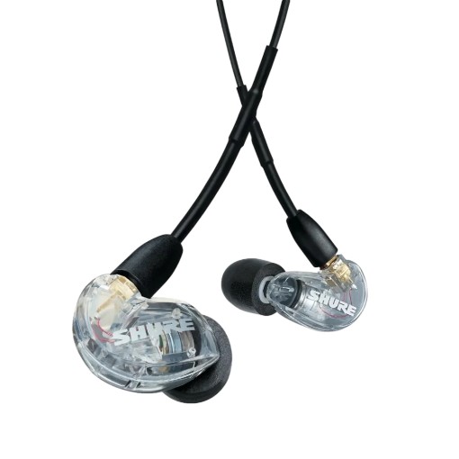 Изображение Прозрачные наушники SHURE AONIC 215 с технологией шумоподавления прозрачного цвета.
