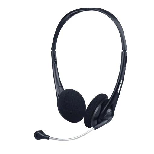 Изображение Наушники с микрофоном SILVER LINE HS010V USB черного цвета.