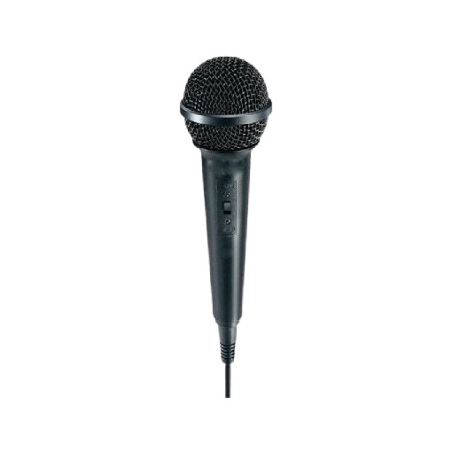 Picture of Silver Line UDM-101 dynamic karaoke microphone in black.