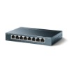 Изображение Настольный коммутатор TP-LINK SG108 V9 гигабитный с 8 портами, металлического серого цвета.