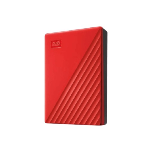 Изображение Внешний SSD-накопитель Western Digital My Passport WDBPKJ0040BRD 4 ТБ красного цвета.