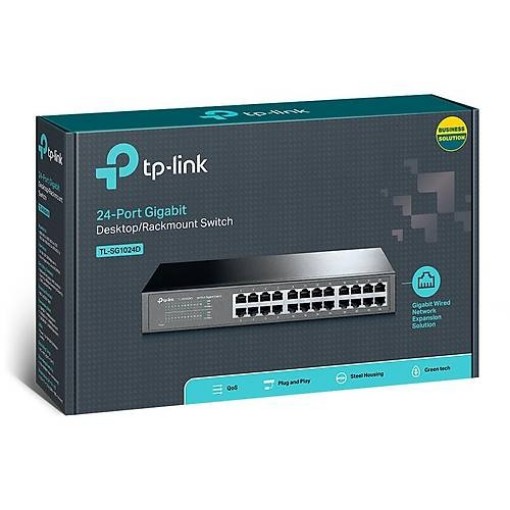 תמונה של מתג רשת TP-LINK TL-SG1024 24 פורטים ג'יגהביט בצבע שחור