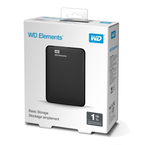 תמונה של כונן חיצוני קשיח Western Digital Elements Portable 1TB בצבע שחור