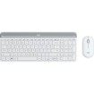 Picture of Slim wireless keyboard and mouse Logitech MK470 in white.