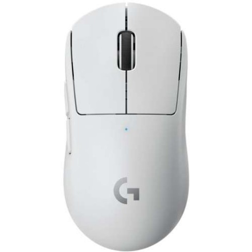 Picture of Logitech G PRO X SUPERLIGHT wireless mouse in white.