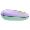Picture of Logitech POP wireless mouse in purple, mint, and yellow.