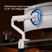 Изображение Игровая настольная подставка LUMI LDT85-C012L с матовой белой RGB-подсветкой 17'-49'.