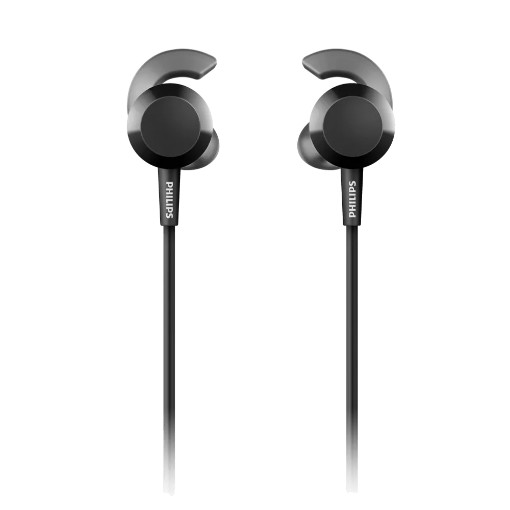 Picture of PHILIPS wireless in-ear headphones TAE4205 in black.