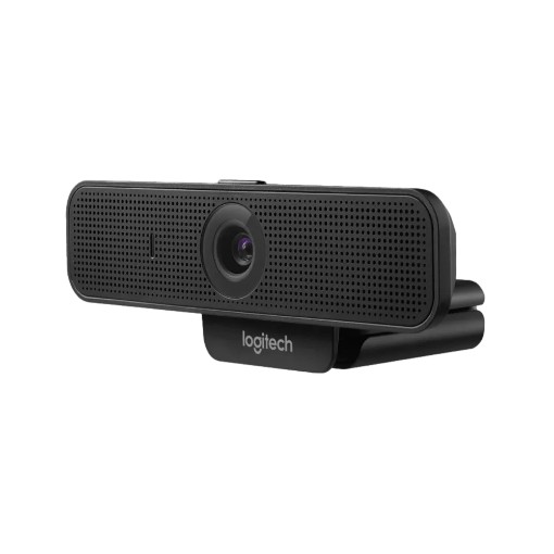 Picture of Logitech laptop camera C925E in black.