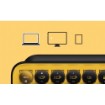 Picture of Logitech POP Keys wireless mechanical keyboard in black and yellow.