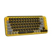 Picture of Logitech POP Keys wireless mechanical keyboard in black and yellow.