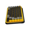 Picture of Logitech POP Keys wireless mechanical keyboard in black and yellow.