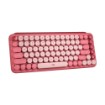 Picture of Logitech POP Keys wireless mechanical keyboard in lipstick pink.