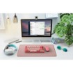 Picture of Logitech POP Keys wireless mechanical keyboard in lipstick pink.