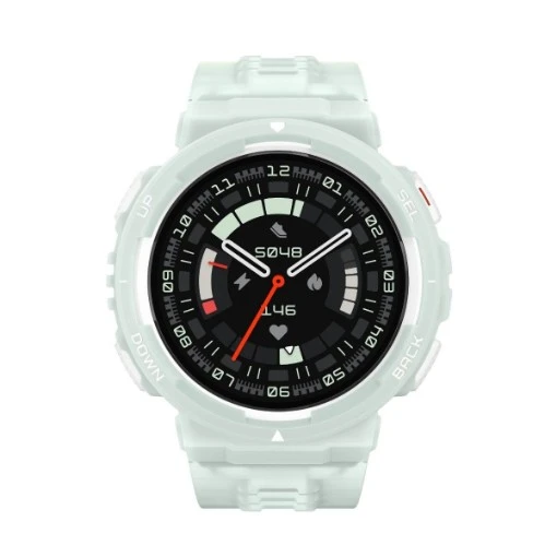 Picture of Amazfit smart watch model ACTIVE EDGE mint green color.