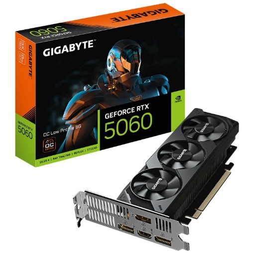Изображение Видеокарта Gigabyte RTX 5060 OC Low Profile 8G GV-N5060OC-8GL.
