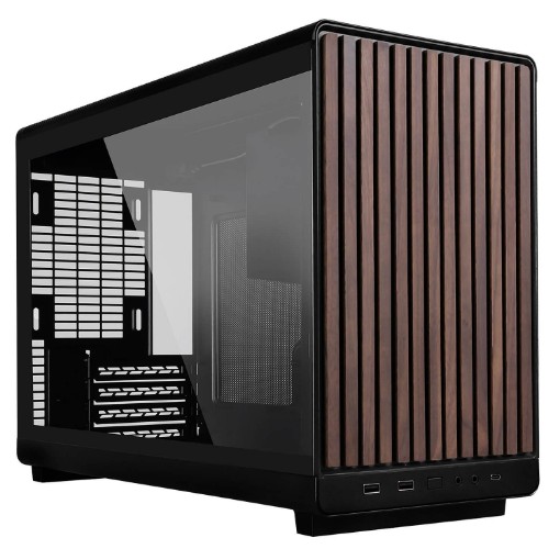 תמונה של מארז מחשב Lian-Li A3 Wood and Glass Edition בצבע שחור