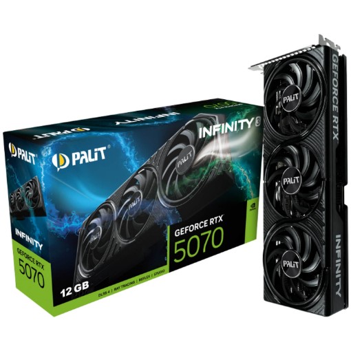 Изображение Видеокарта Palit GeForce RTX 5070 Infinity 3 12GB NE75070019K9-GB2050S.