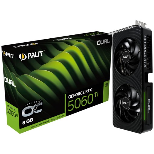 Изображение Видеокарта Palit GeForce RTX 5060 Ti Dual OC 8GB.