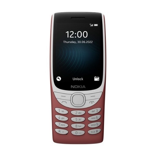 Изображение Мобильный телефон Nokia 8210 4G TA-1507 красного цвета.