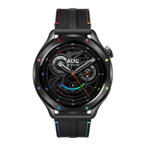 Изображение Умные спортивные часы Xiaomi модель Xiaomi Watch S4 в цветах радуги.