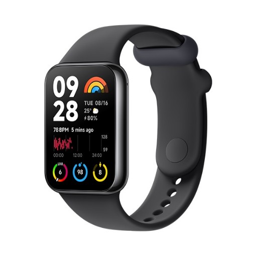 Picture of XIAOMI Smart Band 8 Pro fitness bracelet in black.