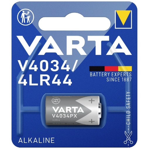 Изображение Специальная батарея Varta ALKALINE V4034/4LR44 6V с емкостью 170mAh.