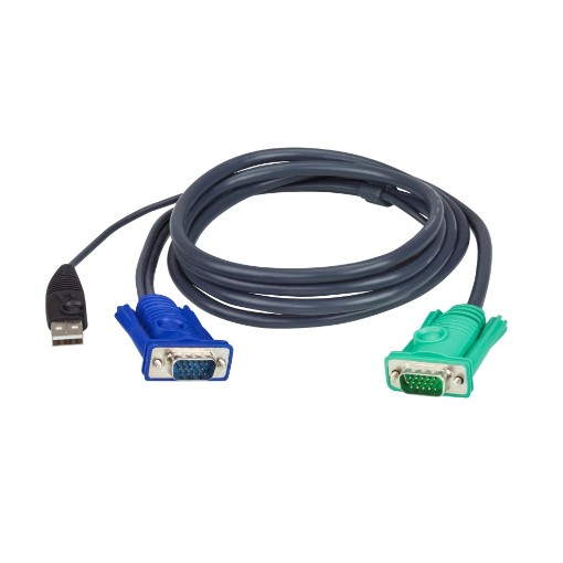 Изображение Кабель KVM USB ATEN длиной 3 метра черного цвета.