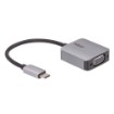 Изображение Адаптер ATEN USB-C на VGA модель UC3002A черного и серебристого цвета.