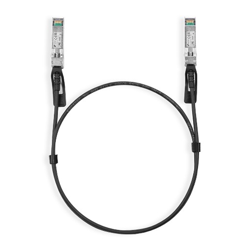 Изображение Кабель TP-Link SFP+ 10G длиной 1 метр черного цвета.