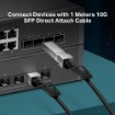 Изображение Кабель TP-Link SFP+ 10G длиной 1 метр черного цвета.