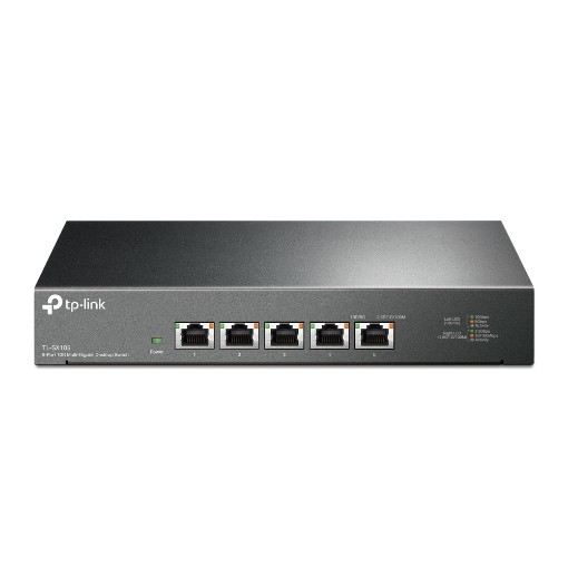 תמונה של מתג שולחני TP-Link 5 פורטים 10G בצבע שחור