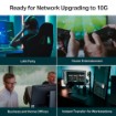 תמונה של מתג שולחני TP-Link 5 פורטים 10G בצבע שחור